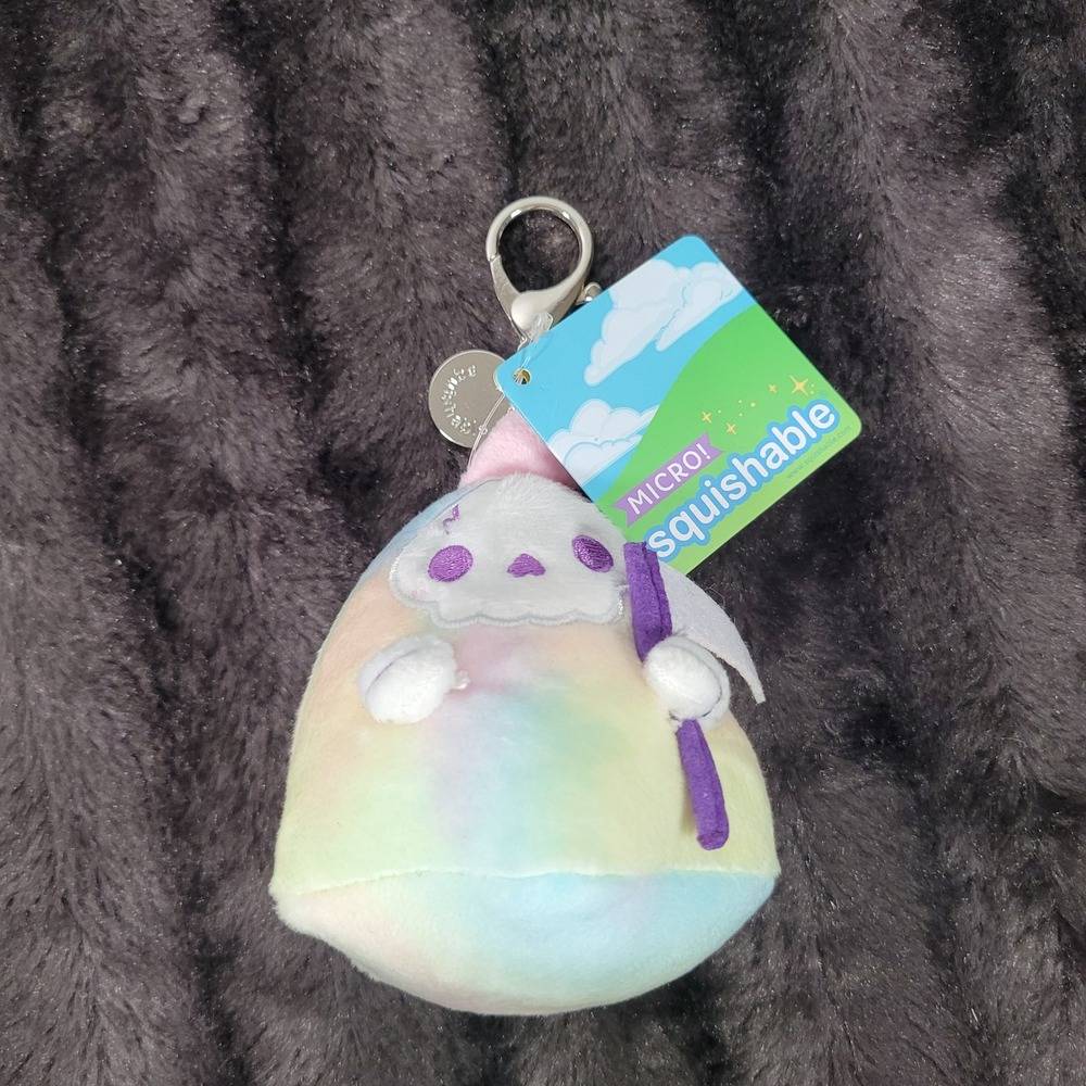 Squishable Micro Tie Dye Reaper Plush Keychain Pastel Grim Reaper SQU-118933 NWT